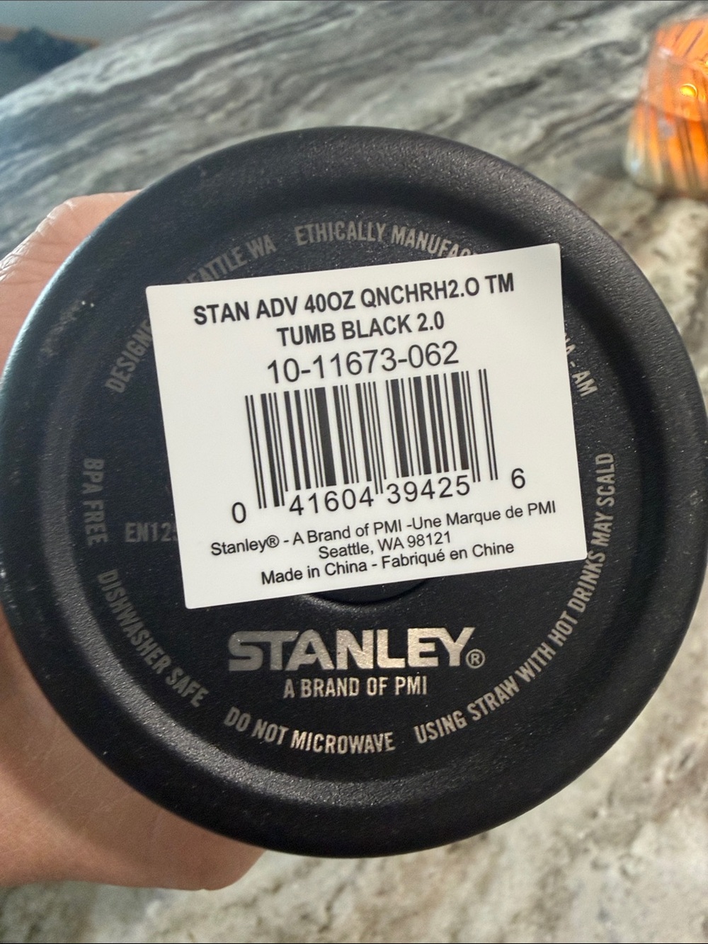 Stanley 40 Ounce Quencher Black Travel Tumbler with Handle - Picture 5 of 6